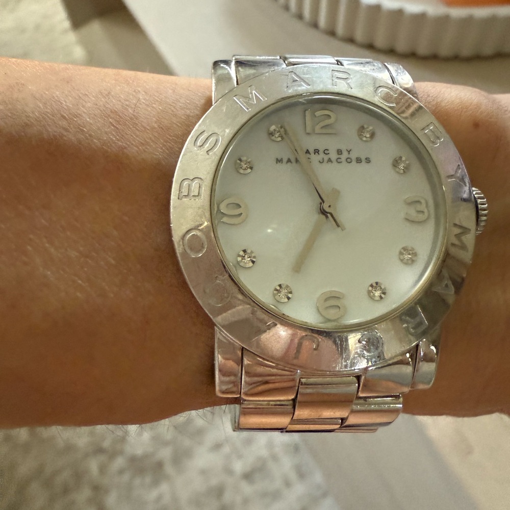 Marc by Marc Jacobs Silver and White Watch